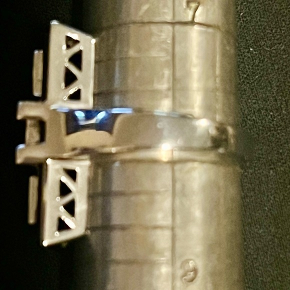 Affinity Art Deco Ring size 8, Sterling Sliver .925 Black Onyx and Diamond - Picture 5 of 7